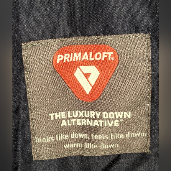 GAP Girls Size M(8-9) Navy Puffer Vest with Faux Fur Trimmed Hood - Picture 5 of 5